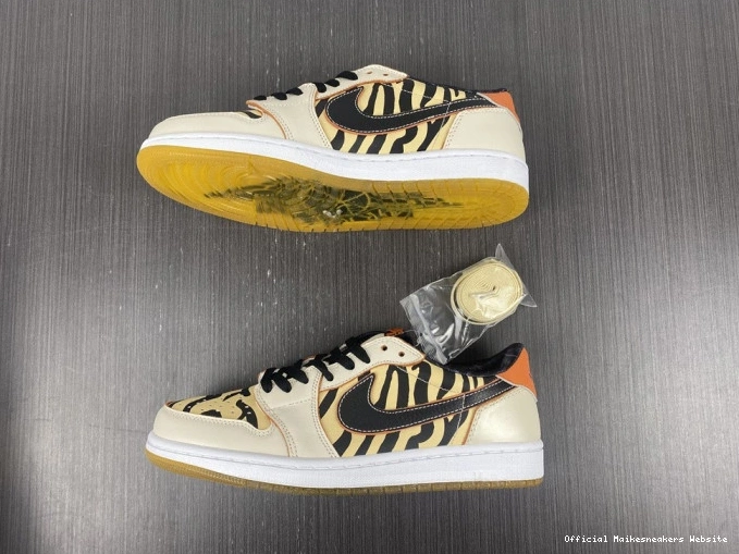 Official Maikesneakers Tiger Year OG of Low the Air DH6932-100 Jordan 1 0731